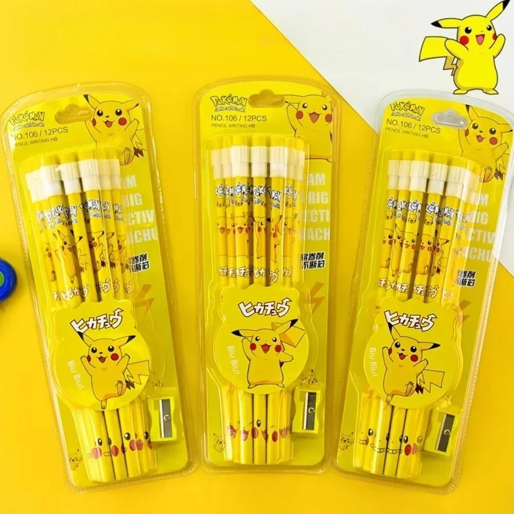 Office Stationery And Supply - Crayon Pokémon avec gomme et taille-crayon,