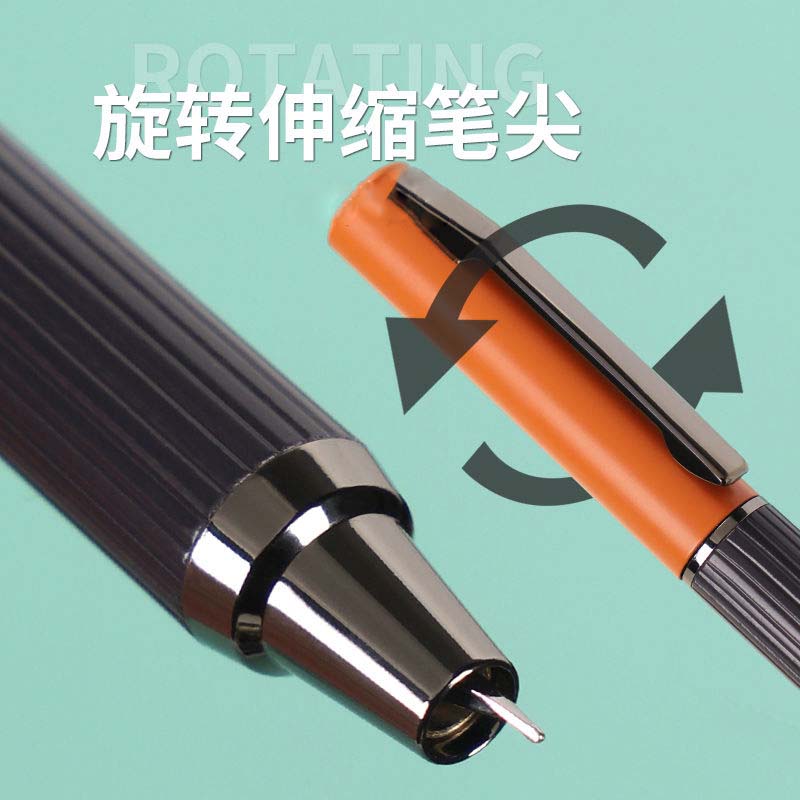 Office Stationery Supply Business - Stylo-plume métallique rétractable, 2022, cartouche d'encre