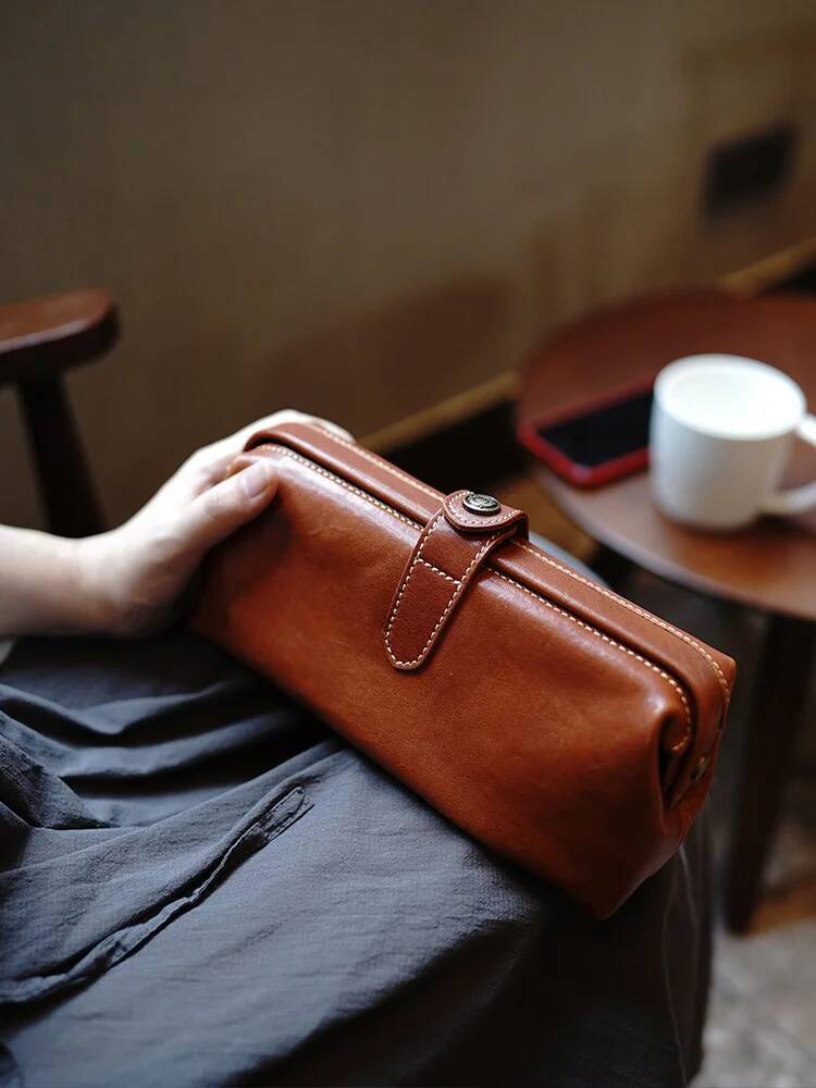 MissDeer-Sac à Crayons en Cuir - Tan Stationery & Office Supply avis et prix